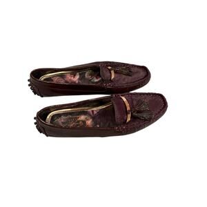 Ted Baker London Harlii Women Size 6 Purple Tasseled Penny Loafer Driving Shoes